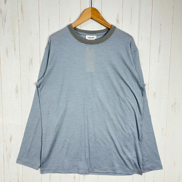 【Unisex S ブルー系】 Icebreaker ( アイスブレーカー ) 150 メリノライト ストライプ LS ティー 150 Merino Stripe LS Tee メリノウール100% 先染めボーダー メリノウール ウェア トップス インナー シャツ