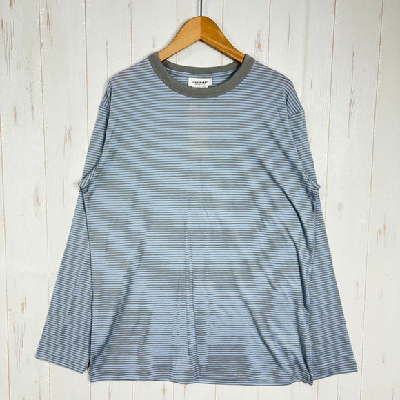 【Unisex S ブルー系】 Icebreaker ( アイスブレーカー ) 150 メリノライト ストライプ LS ティー 150 Merino Stripe LS Tee メリノウール100% 先染めボーダー メリノウール ウェア トップス インナー シャツ