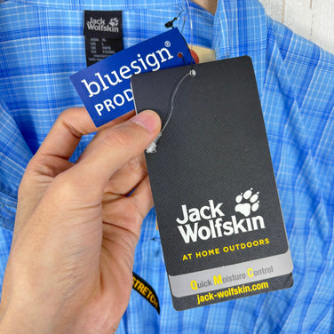 【Women's L ブルー系】 Jackwolfskin ( ジャックウルフスキン ) センタウラ シャツ Centaura Shirt ナイロン ウェア トップス インナー シャツ ショートスリーブシャツ 化繊 z00054717  化繊 ショートスリーブシャツ