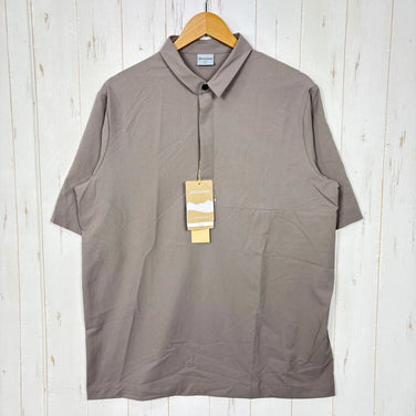 【Men's M グレー系】 Houdini ( フーディニ ) メンズ コスモ シャツ M's Cosmo Shirt 238724 MORNING HAZE z00055926 MORNING HAZE 化繊 ショートスリーブシャツ インナー シャツ トップス