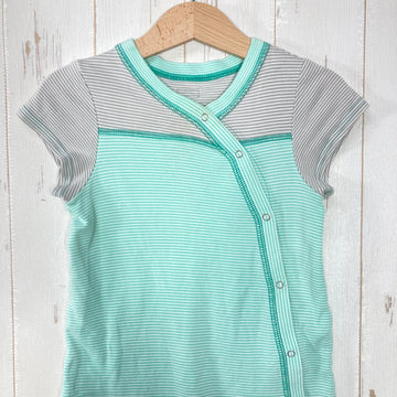 【Baby's 18M グリーン系】 Patagonia ( パタゴニア ) オーガニックコットン ストライプ ロンパース Organic Cotton Stripe Romper オーガニックコットン ウェア オールインワン つなぎ z00059876  オールインワン - 0