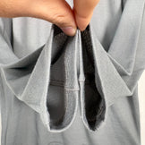 Men's Small Gray Foxfire TransWet Wool Half Zip Hoody, TS Wool Half Zip, Polyester, Top, Undershirt, Hoodie, Wool, z00055385