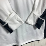 The North Face 男款 Hybrid Delta 拉链衫，M 码，白色。涤纶，长袖衬衫，合成纤维。(z00053919)