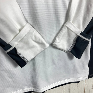 The North Face 男款 Hybrid Delta 拉链衫，M 码，白色。涤纶，长袖衬衫，合成纤维。(z00053919)