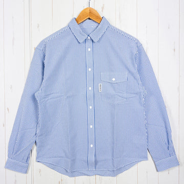 【Women's M ブルー系】 Ridge Mountain Gear ( リッジマウンテンギア ) ベーシック ロングスリーブシャツ ストライプ Basic Long Sleeve Shirt Stripe Blue / White ポリエステル ウェア トップス