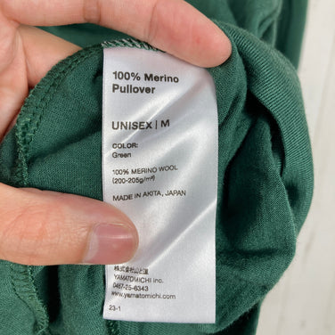 【Unisex M グリーン系】 2023 Yamatomichi ( 山と道 ) 100% メリノ プルオーバー 100% Merino Pullover Green メリノウール ウェア トップス インナー シャツ ロングスリーブTシャツ クルーネック ウール z