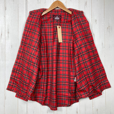 【Women's M レッド系】 Taras Boulba ( タラスブルバ ) ロングスリーブ チェック シャツ Long Sleeve Check Shirt 生産終了モデル 入手困難 ウール混 日本製 アシックス期 ポリエステル ウェア トップス インナー シャ