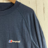 【Men's M ネイビー系】 Berghaus ( バーグハウス ) クルーネック メリノウール ベースレイヤー Crow Neck Merino Wool Baselayer メリノウール ウェア トップス インナー シャツ ロングスリーブTシャツ クルーネック