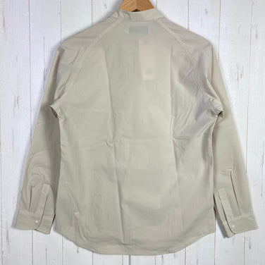 【Men's 2 ベージュ系】 Axesquin Elements ( アクシーズクインエレメンツ ) ソフトシェルのバンドカラーシャツ Soft Shell Band Collar Shirt ナイロン ウェア トップス インナー シャツ ロングスリーブシャツ 化