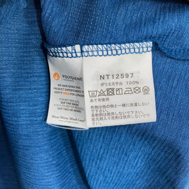 【Men's S Blue】 The North Face L/S GTD Melange Crew Polyester Wear Top Inner Shirt Long Sleeve T-Shirt Crew Neck Synthetic