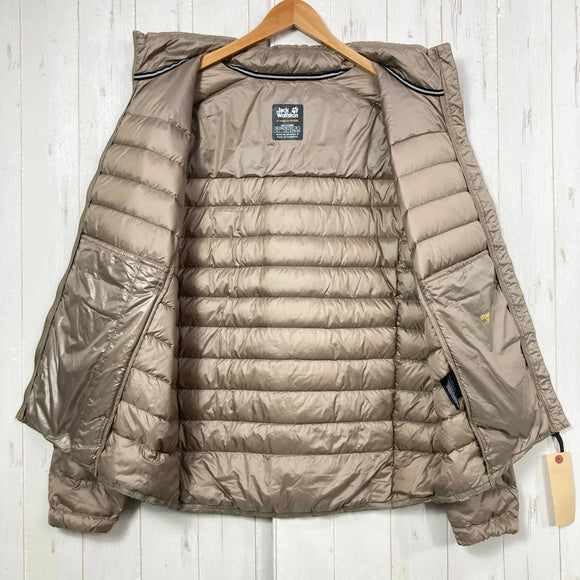 【Men's M ベージュ系】 Jackwolfskin ( ジャックウルフスキン ) ストームロック ライトウェイト ダウン ジャケット Stormlock Light Weight Down Jacket High Quality Down 700 ダウン ウェ
