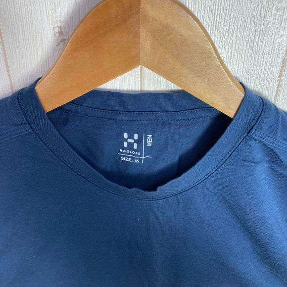 【Men's XS ネイビー系】 Haglofs ( ホグロフス ) マース ティー Mirth Tee コットン ウェア トップス インナー シャツ ショートスリーブTシャツ クルーネック コットン z00056213  コットン ショートスリーブTシャツ クルーネ