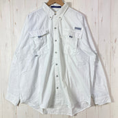 【Men's L ホワイト系】 Columbia ( コロンビア ) バハマ 2 ロングスリーブ シャツ Bahama II L S Shirt PFGシリーズ ナイロン ウェア トップス インナー シャツ ロングスリーブシャツ 化繊 z00059492  化繊 ロ