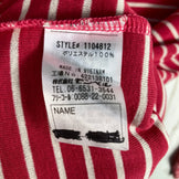 【Kid's 150 レッド系】 Montbell ( モンベル ) ウイックロン ボーダー ロングスリーブ T WIC Border Long Sleeve T ポリエステル ウェア トップス インナー シャツ ロングスリーブTシャツ クルーネック 化繊 z0005