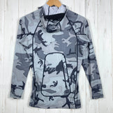 Men's Small Gray 2017 Patagonia RØ Hoody Camo Rash Guard UV Protection Polyester Top Undershirt Synthetic Fiber z00053172