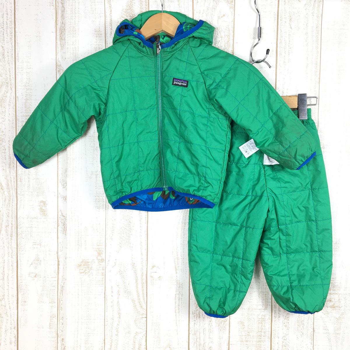 【Boy's 2T ブルー系】 Patagonia ( パタゴニア ) ベビー リバーシブル パフボール ジャケット & パンツ 上下セット インサレーション セットアップ 60187/60193 International Boy's OBG  セットアップ ウェ