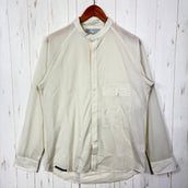 【Unisex 4 アイボリー系】 Axesquin Elements ( アクシーズクインエレメンツ ) ソフト シェル の バンド カラー シャツ Soft Shell Band Collar Shirt ナイロン ウェア トップス インナー シャツ ロングスリーブ