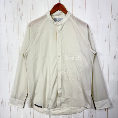 【Unisex 4 アイボリー系】 Axesquin Elements ( アクシーズクインエレメンツ ) ソフト シェル の バンド カラー シャツ Soft Shell Band Collar Shirt ナイロン ウェア トップス インナー シャツ ロングスリーブ