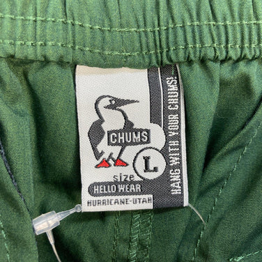 Chums Plunge Divers 男式 L 码绿色涤纶棉短裤 (z00053168)