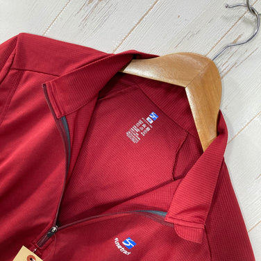 【Men's M レッド系】 Finetrack ( ファイントラック ) ドラウト エア ジップ ネック Drought Air Zip Neck ポリエステル ウェア トップス インナー シャツ ロングスリーブシャツ 化繊 z00059826  化繊 ロングス