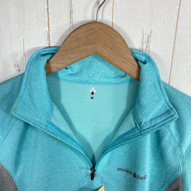 【Women's M ブルー系】 Montbell ( モンベル ) ウイックロン ZEO ロングスリーブ ジップシャツ Wicron ZEO Long Sleeve Zip Shirt ポリエステル ウェア トップス インナー シャツ ロングスリーブシャツ 化繊