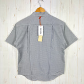 【Women's S グレー系】 Ridge Mountain Gear ( リッジマウンテンギア ) ベーシック ショートスリーブ シャツ ストライプ Basic Short Sleeve Shirt Stripe  Grey × White z00055799 G
