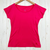 【Women's S ピンク系】 Montura ( モンチュラ ) フラワープリント ショートスリーブティー ポリエステル ウェア トップス インナー シャツ ショートスリーブTシャツ クルーネック 化繊 z00054167 化繊 ショートスリーブTシャツ クルー