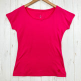 【Women's S ピンク系】 Montura ( モンチュラ ) フラワープリント ショートスリーブティー ポリエステル ウェア トップス インナー シャツ ショートスリーブTシャツ クルーネック 化繊 z00054167  化繊 ショートスリーブTシャツ クルー