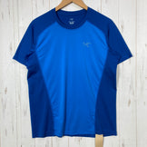 【Men's S ブルー系】 Arcteryx ( アークテリクス ) ショートスリーブ ランニング ティー Short Sleeve Running Tee 吸汗速乾 軽量 ポリエステル ウェア トップス インナー シャツ ショートスリーブTシャツ クルーネック