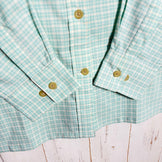 【Women's M グリーン系】 Mizuno ( ミズノ ) ロングスリーブ チェックシャツ ポリエステル ウェア トップス インナー シャツ ロングスリーブシャツ 化繊 z00055013  化繊 ロングスリーブシャツ インナー シャツ トップス ウェア