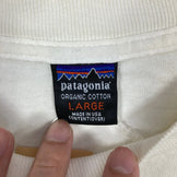 【Men's L ホワイト系】 1998 Patagonia ( パタゴニア ) オーガニックコットン サーフボード ティー 生産終了モデル 入手困難 黒タグ オーガニックコットン ウェア トップス インナー シャツ ショートスリーブTシャツ クルーネック コットン