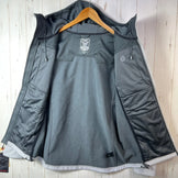 Men's Small Gray Moosejaw Harper Hooded Softshell Jacket. Hard-to-find polyester outerwear, softshell jacket, z000539.