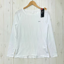 【Women's L ホワイト系】 Under Armour ( アンダーアーマー ) ヒートギア アーマー ティー Heat Gear Armour Tee 冷感 高温環境向け ポリエステル ウェア トップス インナー シャツ ロングスリーブTシャツ クルーネック 化-1