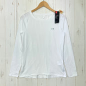 【Women's L ホワイト系】 Under Armour ( アンダーアーマー ) ヒートギア アーマー ティー Heat Gear Armour Tee 冷感 高温環境向け ポリエステル ウェア トップス インナー シャツ ロングスリーブTシャツ クルーネック 化