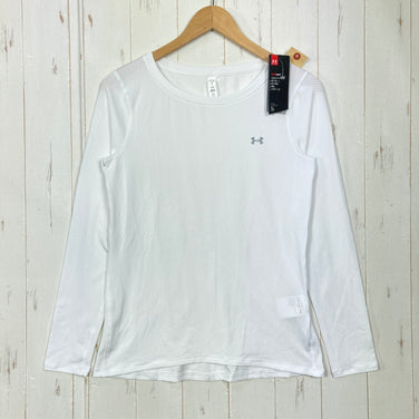 【Women's L ホワイト系】 Under Armour ( アンダーアーマー ) ヒートギア アーマー ティー Heat Gear Armour Tee 冷感 高温環境向け ポリエステル ウェア トップス インナー シャツ ロングスリーブTシャツ クルーネック 化