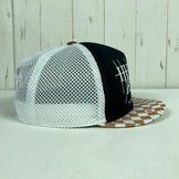 【OneSize ブラック系】 Hungerknock Originals ( ハンガーノック オリジナルス ) HK ロゴ チェッカー HK-LOGO Checker ポリエステル ウェア ウェア小物 ヘッドウェア キャップ z00054966  キャップ ヘッド