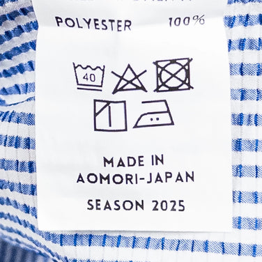 女式中号 Blue Ridge Mountain Gear 基本款短袖衬衫条纹蓝/白涤纶上衣