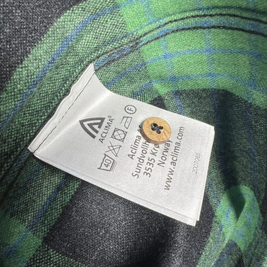 【Men's M グリーン系】 Aclima ( アクリマ ) レジャーウール リボーン ウール シャツ LeisureWool ReBorn Wool Shirt 106310 369 CHECK DARK GREY/GREEN z00055900 369 CHE