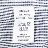 【Men's XL グレー系】 Ridge Mountain Gear ( リッジマウンテンギア ) ベーシック ロングスリーブ シャツ ストライプ Basic Long Sleeve Shirt Stripe Grey x White ポリエステル ウェア トップ - 【公式】2ndGEAR（セカンドギア）Webショップ【登山用品・アウトドア用品専門 買取販売店】