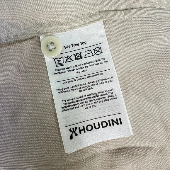 【Women's S アイボリー系】 Houdini ( フーディニ ) ウィメンズ ツリー トップ W's Tree Top TENCEL Lyocell / 裾ドローコード ウェア トップス インナー シャツ ショートスリーブシャツ 化繊 z00061129  化繊