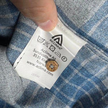 【Men's S ブルー系】 Aclima ( アクリマ ) レジャーウール リボーン ウール シャツ LeisureWool ReBorn Wool Shirt 106310 367 CHECK LIGHT GREY/JEANS z00055897 367 CH