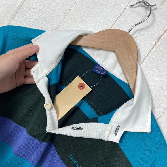 【Men's M ネイビー系】 Montbell ( モンベル ) ロングスリーブ ボーダー シャツ ウェア トップス インナー シャツ ロングスリーブシャツ 化繊 z00060630  化繊 ロングスリーブシャツ インナー シャツ トップス ウェア