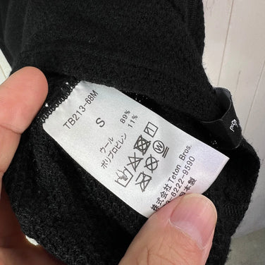 Men's Small Black Teton Bros Mob Wool Long Sleeve T-Shirt (L/S) - Wool Outerwear, Jacket, Fleece, Crew Neck, z00055418