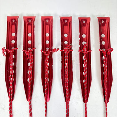 [One Size Red] MSR Blizzard Stake Tent Peg Stakes, Set of 6, Aluminum Camping Gear Peg Stakes z00057803 Peg Stakes Camping Gear