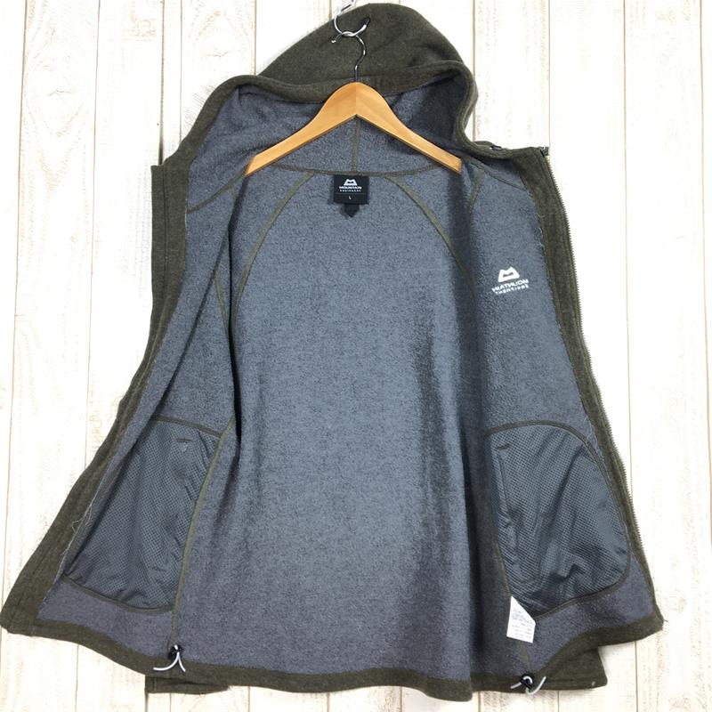 【Men's L グリーン系】 Mountain Equipment ( マウンテンイクイップメント ) シャモニー フーデッド ジャケット Chamonix Hooded Jacket ニット調 ウール混 フリース フルジップ フーディ 423178 Intern