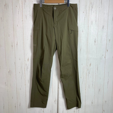 男款32码，绿色：Arcteryx Sabreo长裤，Taan Forest。已停产，难觅踪影。尼龙软壳长裤。z00053913，Taan Forest。