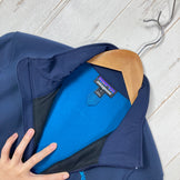 【Men's S ネイビー系】 2015 Patagonia ( パタゴニア ) アズ ハイブリッド ジャケット Adze Hybrid Jacket NVYB ソフトシェル ポリエステル ウェア トップス アウター ジャケット フリース ポーラテック・ウィンドブロ