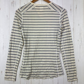 【Women's S アイボリー系】 Icebreaker ( アイスブレーカー ) 200オアシスロングスリーブクルーストライプ 200 OASIS LS CREWE STRIPE メリノウール ウェア トップス インナー シャツ ロングスリーブTシャツ クルーネック