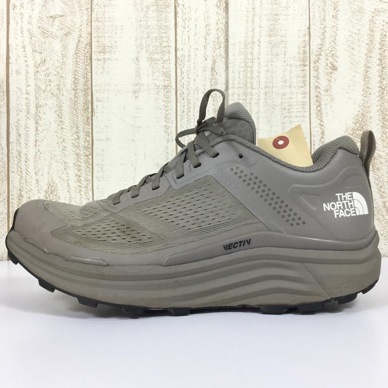 【男士 27.5 厘米灰色】The North Face Vectiv Enduris 越野跑鞋 NF02102 男士 MK 矿物灰 x Tnf 黑色越野跑鞋