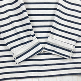 男士 ML 象牙色 Bring Basque 衬衫，裁剪缝制，米白色 x 黑色，涤纶，长袖圆领 T 恤，合成纤维，长袖，米白色 x 黑色，合成纤维，长袖